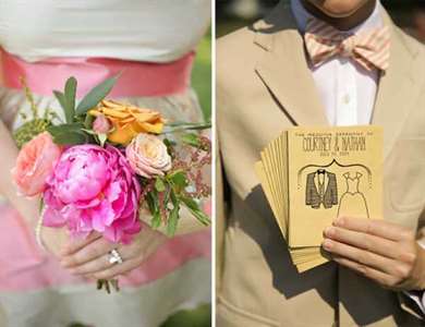 Pink & Gold Barn Wedding