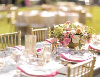 Pink & Gold Barn Wedding