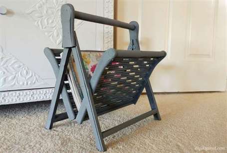 Chalk Painted Magazine Rack