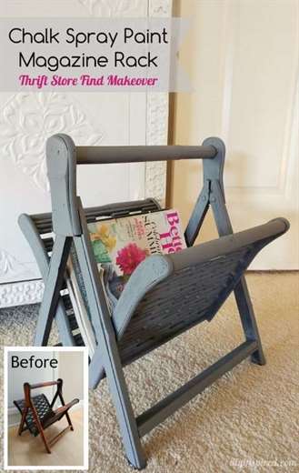 Upcycled Thrift Store Magazine Rack - DIY Inspired