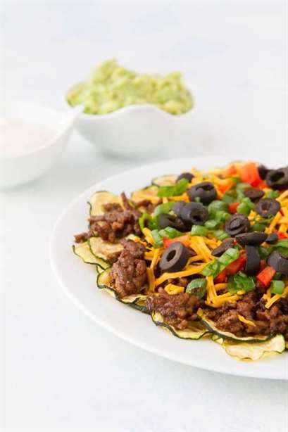 Không có sữa low carb zucchini nachos