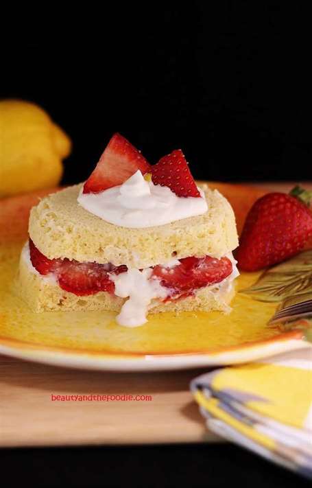 Bánh shortcake chanh dâu tây low carb nhanh