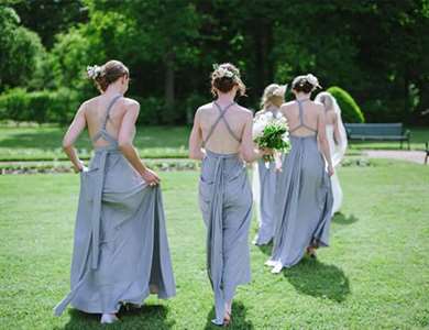 Peach and Grey Farm Wedding