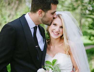 Peach and Grey Farm Wedding