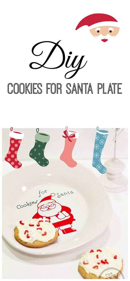 Cookies cho santa diy plate