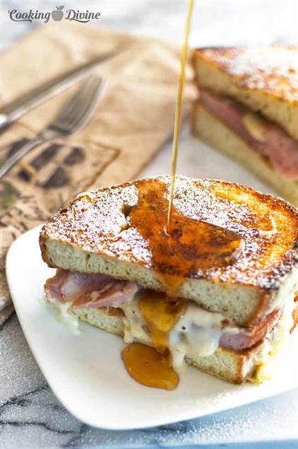 Bánh mì nướng croque kiểu Pháp bánh mì sandwich