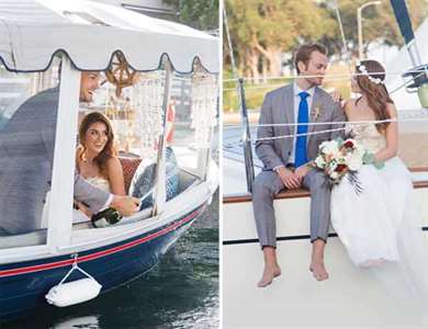 Đám cưới hàng hải trên bến tàu