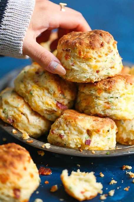 Bacon cheddar chive biscuits