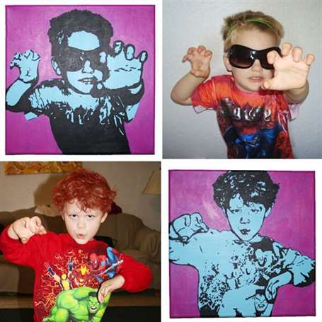 Hình ảnh trẻ em andy Warhol tranh