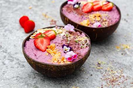 Bữa sáng chay keto berry chia pudding với nước cốt dừa low carb không đường en 676