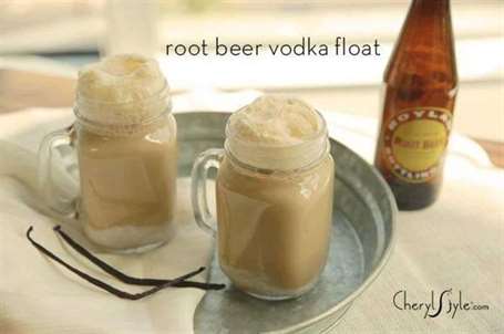 Root bia vodka float
