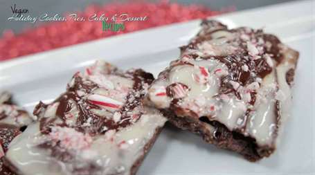 Thanh bánh brownie bạc hà thuần chay