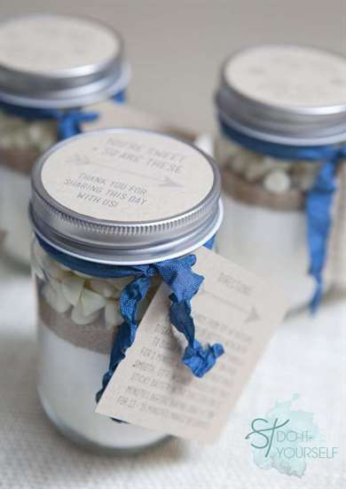 Mason jar cookie quà tặng tự làm