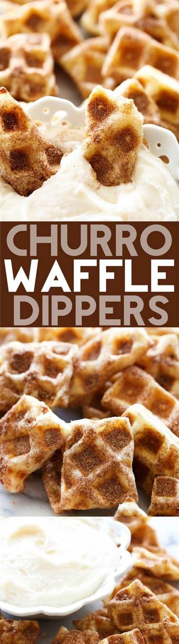 Churro waffle dippers