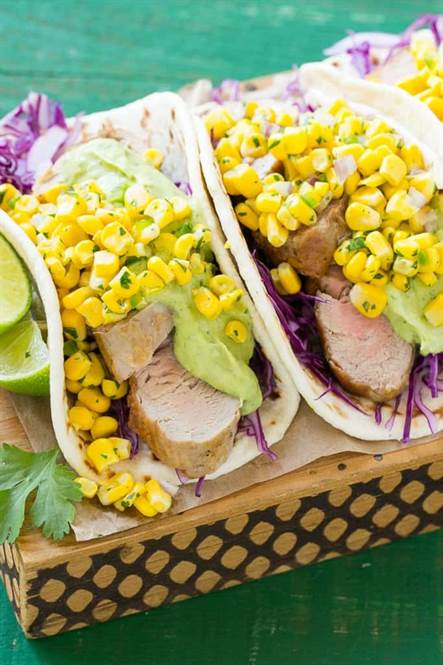 Tacos thăn lợn với ngô