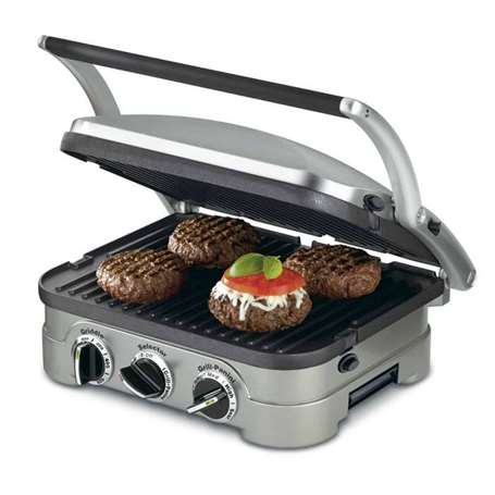 Panini press hamburger patties