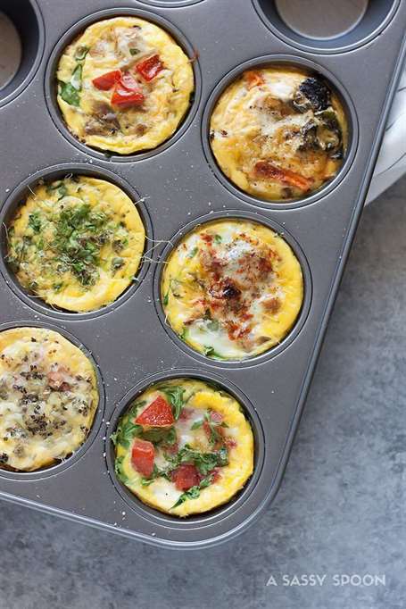 Chén bánh nướng xốp trứng tốt cho sức khỏe mini frittatas2 2