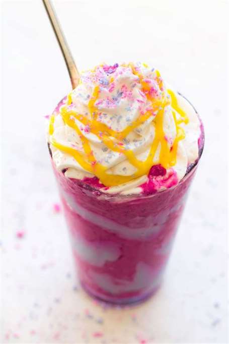 Vegan copycat unicorn frappuccino