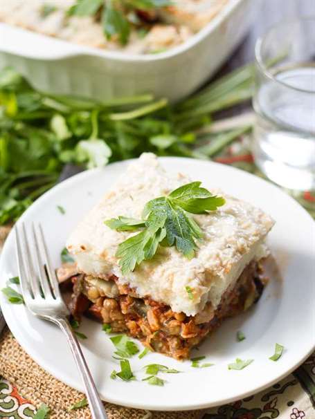 Moussaka cà tím thuần chay