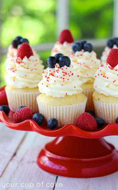 Lemon 4th of july cupcakes