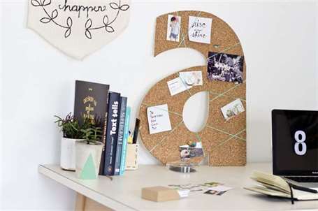 3 monogram pinboard diy