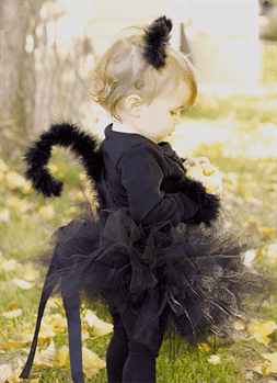 Mèo đen dễ thương Baby GIrl Trang phục Halloween