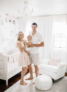   Baby Girl's Blush and White Nursery 