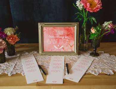 Bohemian Pink Watercolor Baby Shower - Lấy cảm hứng từ điều này