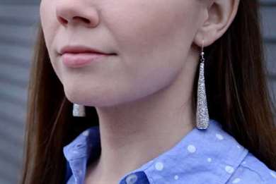 DIY Clay Glitter Earrings 8