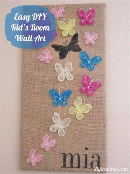 Easy DIY Room Kid's Room Art - Lấy cảm hứng từ DIY