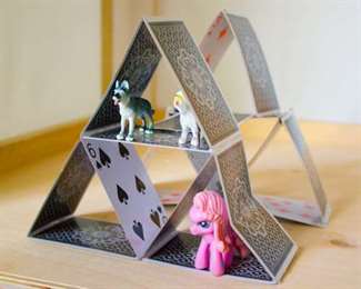 playing card and hot glue toy house.jpg