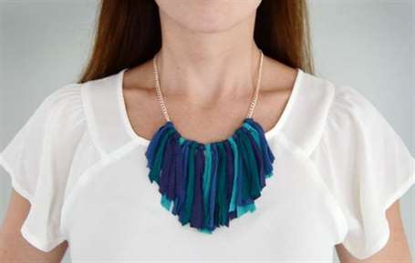 DIY Knotted Fringe Statement Vòng cổ