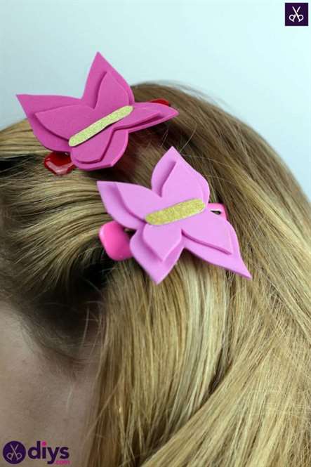 Bướm tự làm barrette