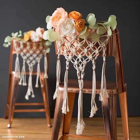 Móc treo ghế cưới Macrame