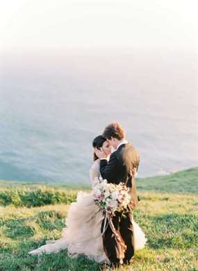 Ethereal Blush Cliffside Elopement