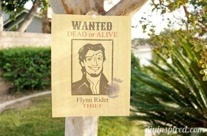 Flynn Rider Wanted Poster có thể in được