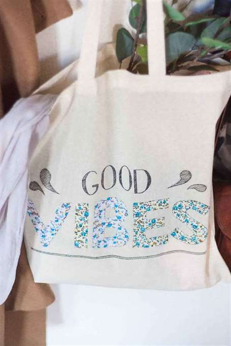 Diy Flower quote tote bag set2