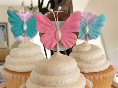 Bướm dễ dàng phủ bánh Cupcake cho sinh nhật