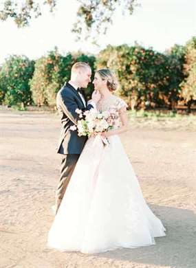 Pink Magnolia Wedding Inspiration in an Orange Grove