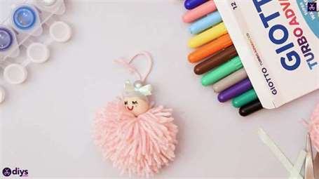 Diy pom pom thiên thần