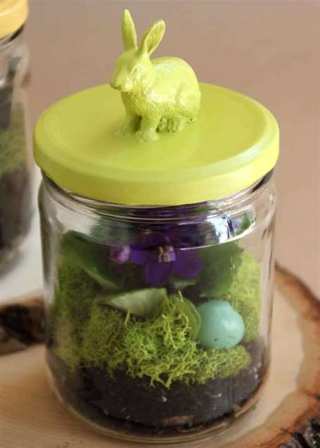 Bunny jar terrarium