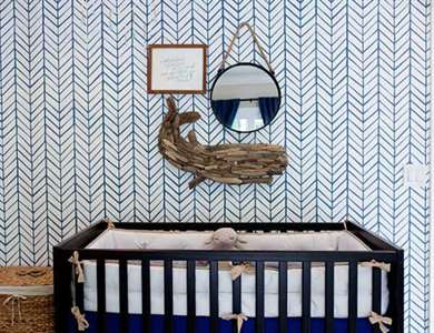 Cream & Navy Nautical Nursery - Lấy cảm hứng từ điều này