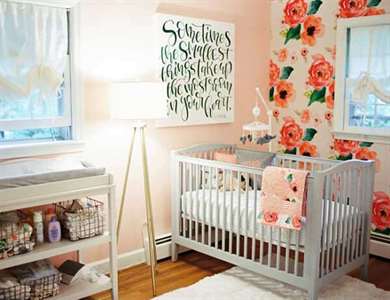 Grey & Pink Rose Nursery - Lấy cảm hứng từ điều này