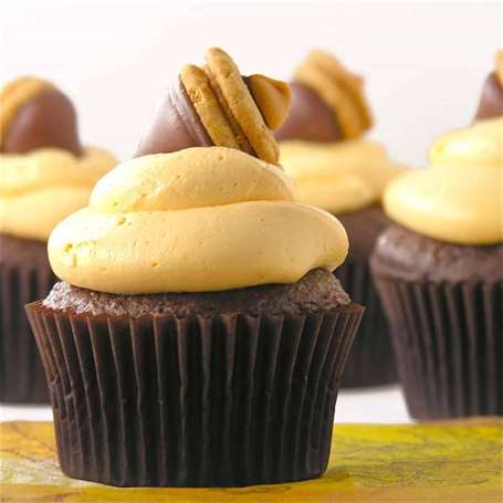 Sô cô la rơi bánh cupcake acorn