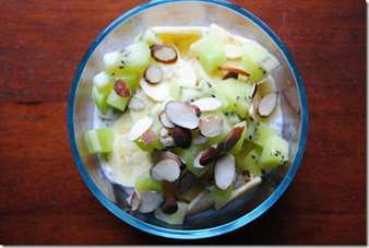 Chuối kiwi yến mạch qua đêm