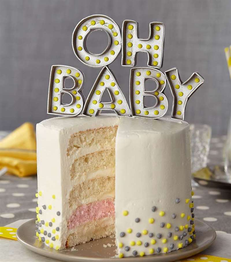 Oh baby gender reveal cake