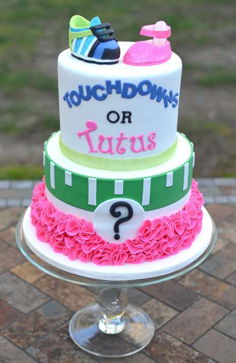 Touchdowns hoặc tutus giới tính tiết lộ bánh