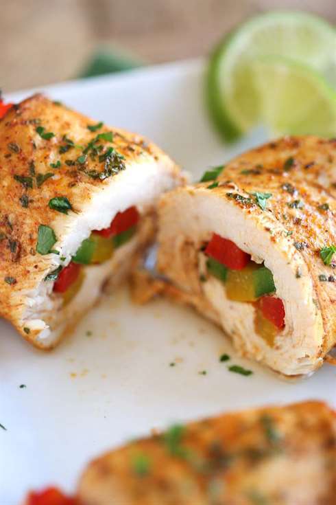 Chicken fajita rollups