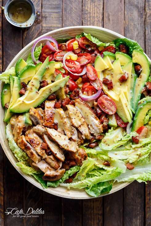 Salad bơ thịt gà xông khói mù tạt mật ong 39