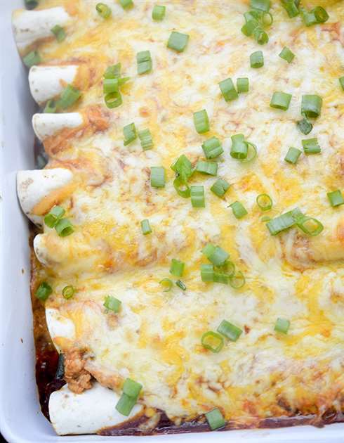 Enchiladas gà tây nướng